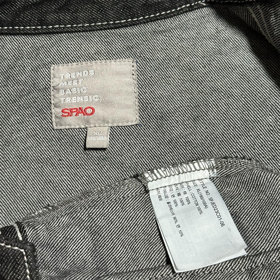 스파오 흑청 데님 자켓 상품이미지3