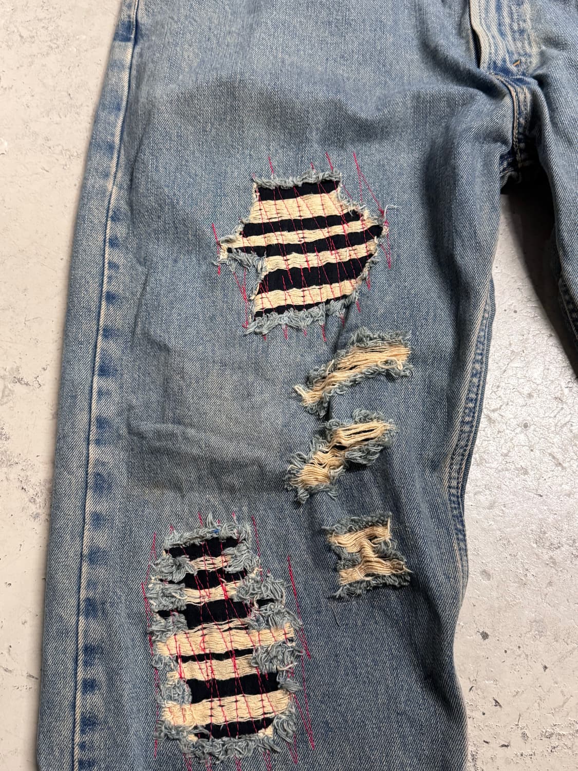 No.05 Jeans 디스트로이드 와이드 데님팬츠 상품이미지3