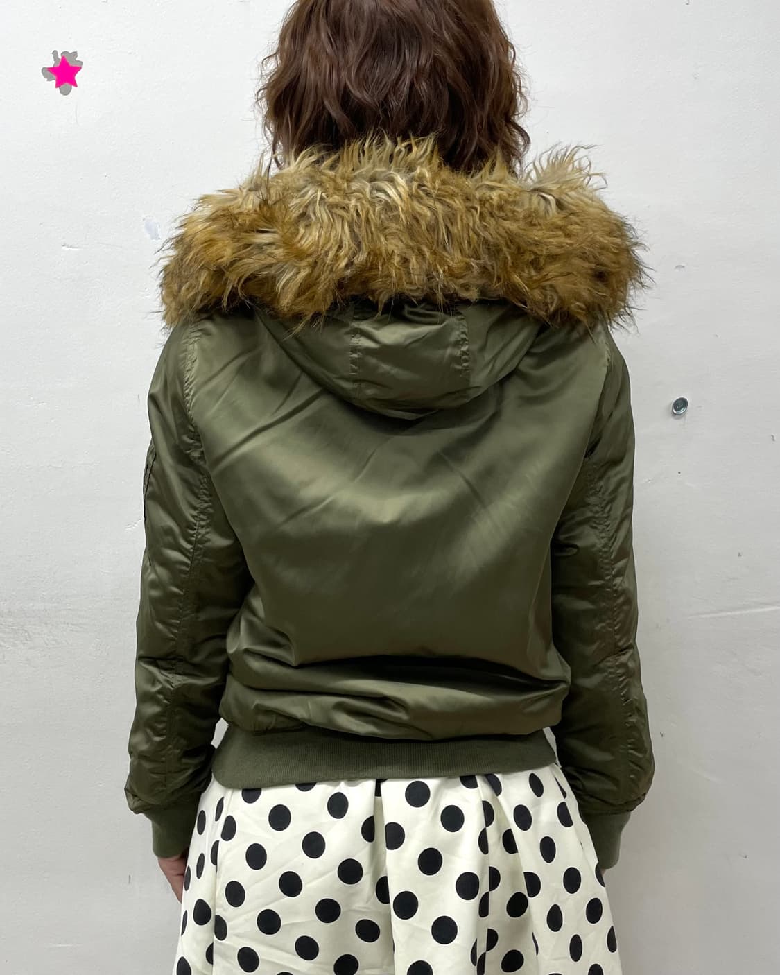 Glossy khaki big hoodie padded jacket  상품이미지3