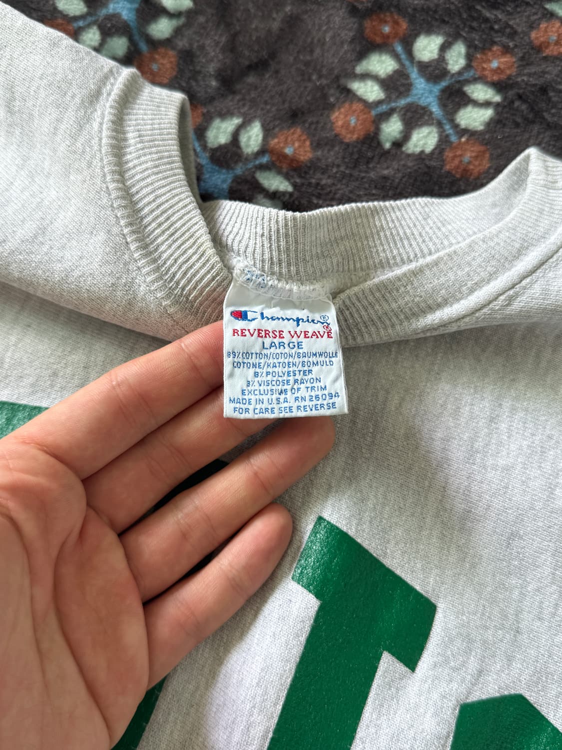 90s made in usa 챔피온 리버스위브 스웻셔츠 맨투맨 대학교 상품이미지3