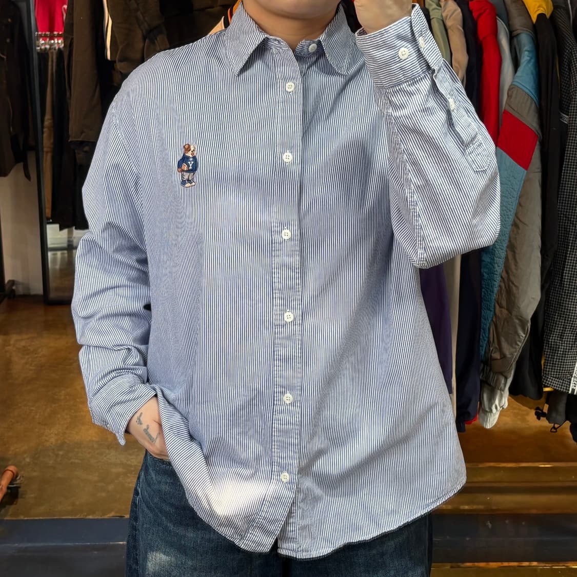 예일 스트라이프 셔츠 상품이미지1