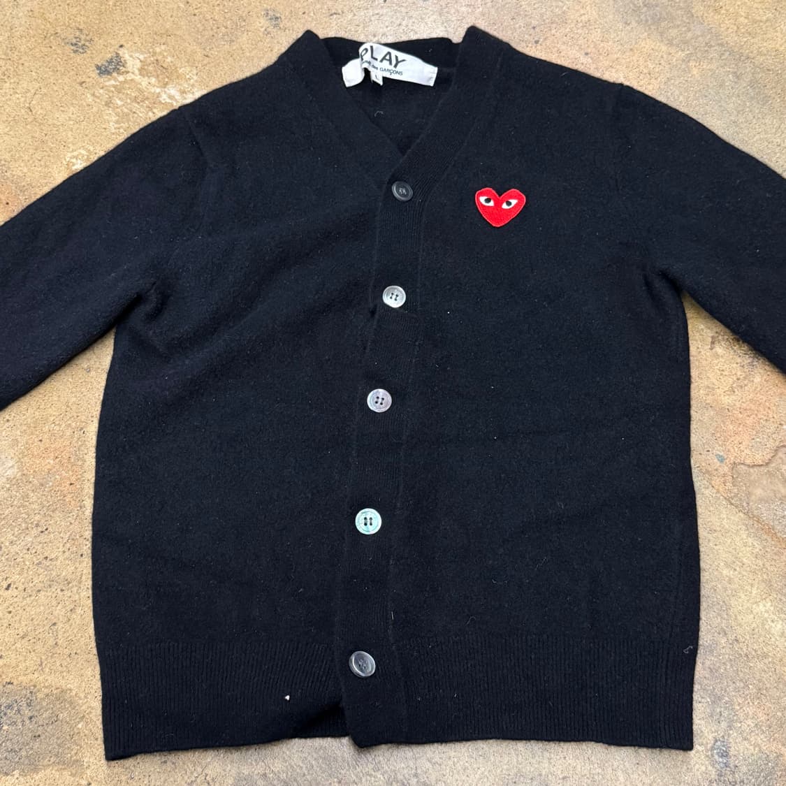 꼼데가르송 블랙 가디건 상품이미지3