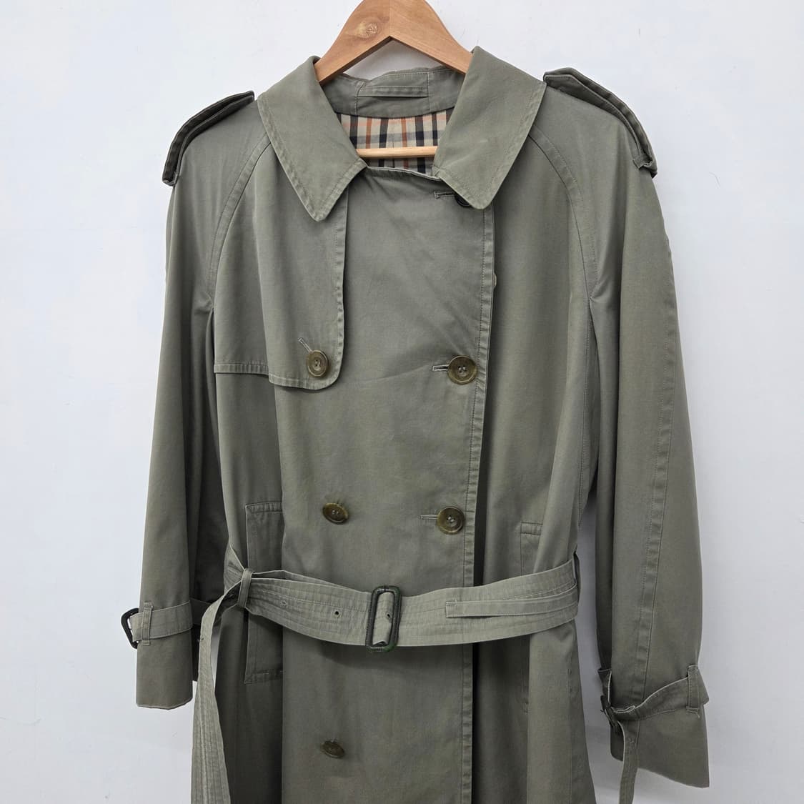 닥스 롱 트렌치 코트 카키 남XL 상품이미지8