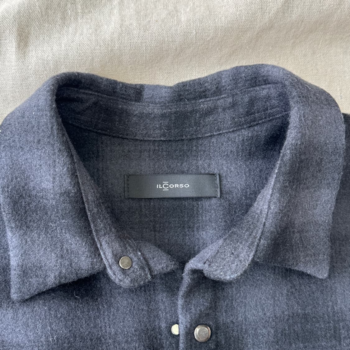 일꼬르소 울 플란넬 체크셔츠 100 상품이미지5