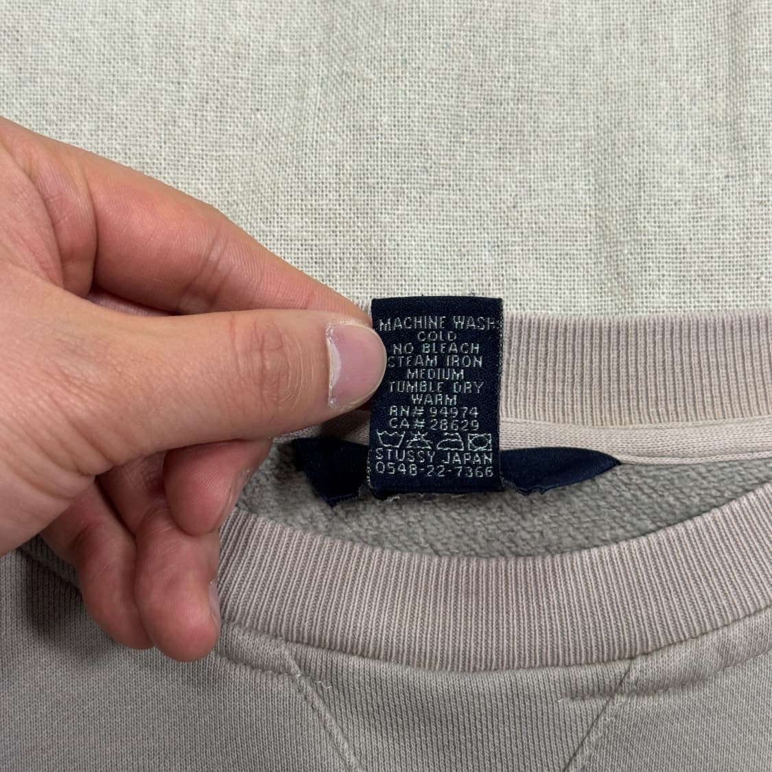 스투시 90s 백로고 샌드 스웻 맨투맨 L 상품이미지5