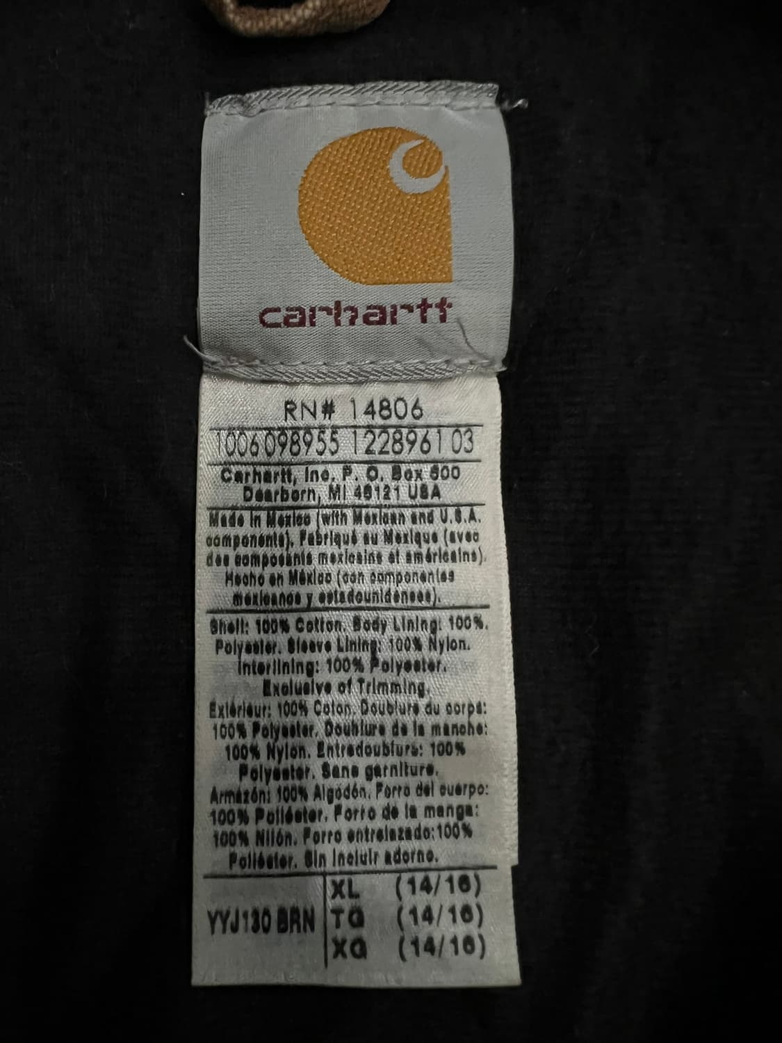 (XL) 칼하트 후드 덕 액티브 보이즈 자켓 YYJ130 BRN 브라운 상품이미지4