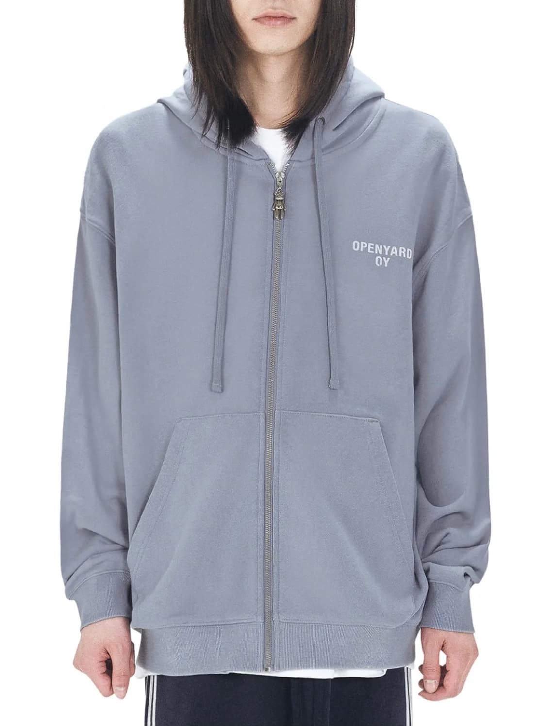 (택O) 오와이 OY 모자이크 오돌리 후드집업 (블루그레이) 상품이미지3