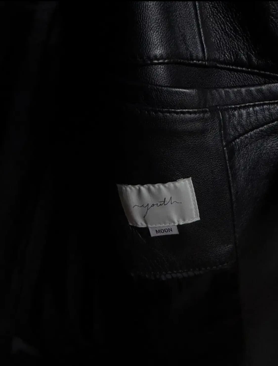 유스 레더 봄버 M사이즈 상품이미지3