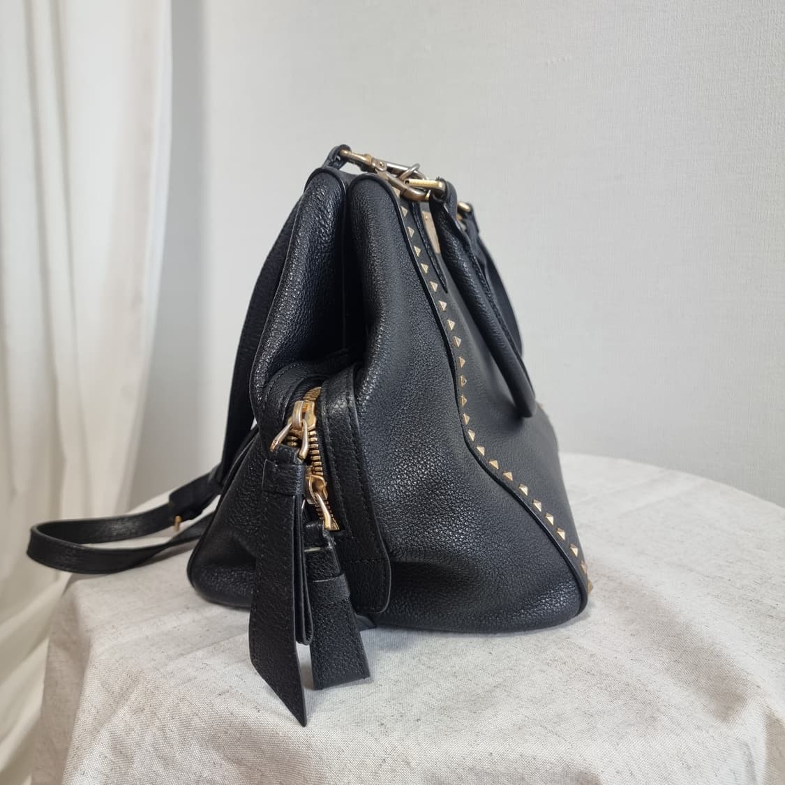 니나리치 컬렉션 천연가죽 스터드 토트백 숄더백 핸드백 가방 /구매가86만 상품이미지3