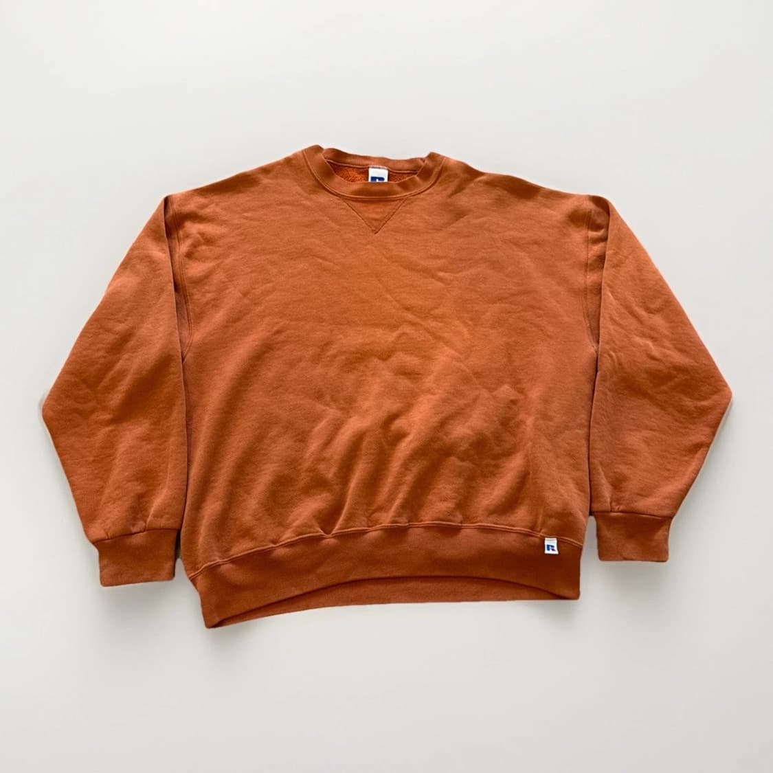 90s 러셀 애슬레틱 빈티지 오렌지 맨투맨 상품이미지1