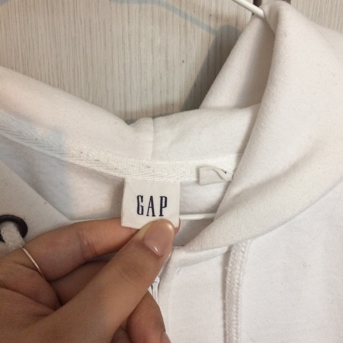 갭 성조기 화이트 후드집업 m 상품이미지3