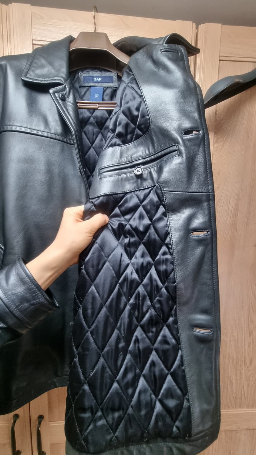 90s 올드갭 레더 카코트 상품이미지8