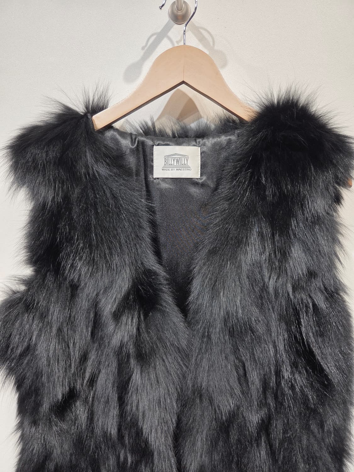 BILLYWILLY 블랙 퍼 베스트 조끼_S 상품이미지3