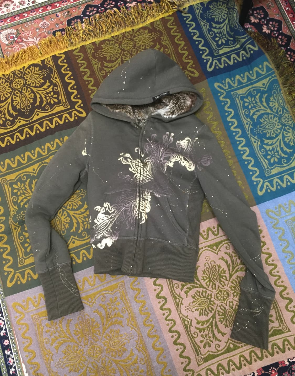 Miss Me💋reversible grunge hood zipup 상품이미지1