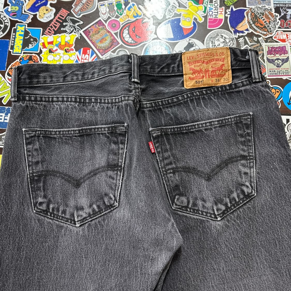 리바이스 501 블랙 진 데님 팬츠 34 상품이미지3