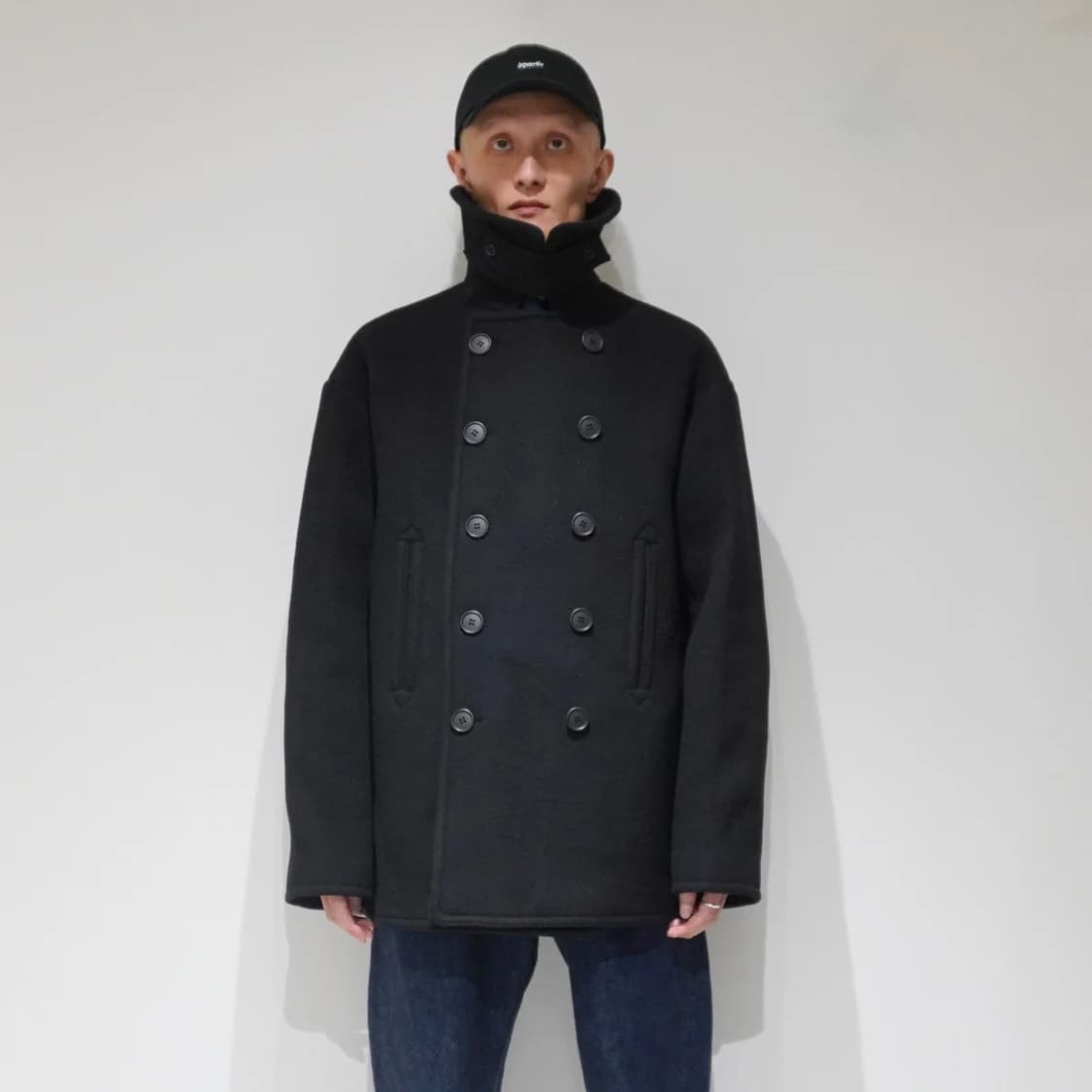 LENO 울 캐시미어 피코트 블랙 2(103-105)사이즈 상품이미지3