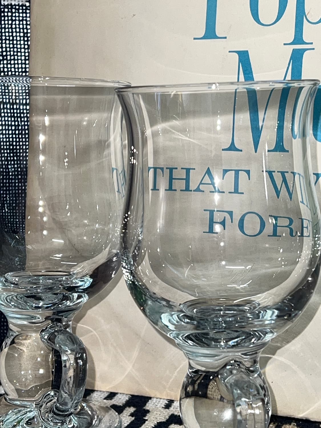 VTG 80s Irish Coffee Glas Classic Handle 상품이미지5