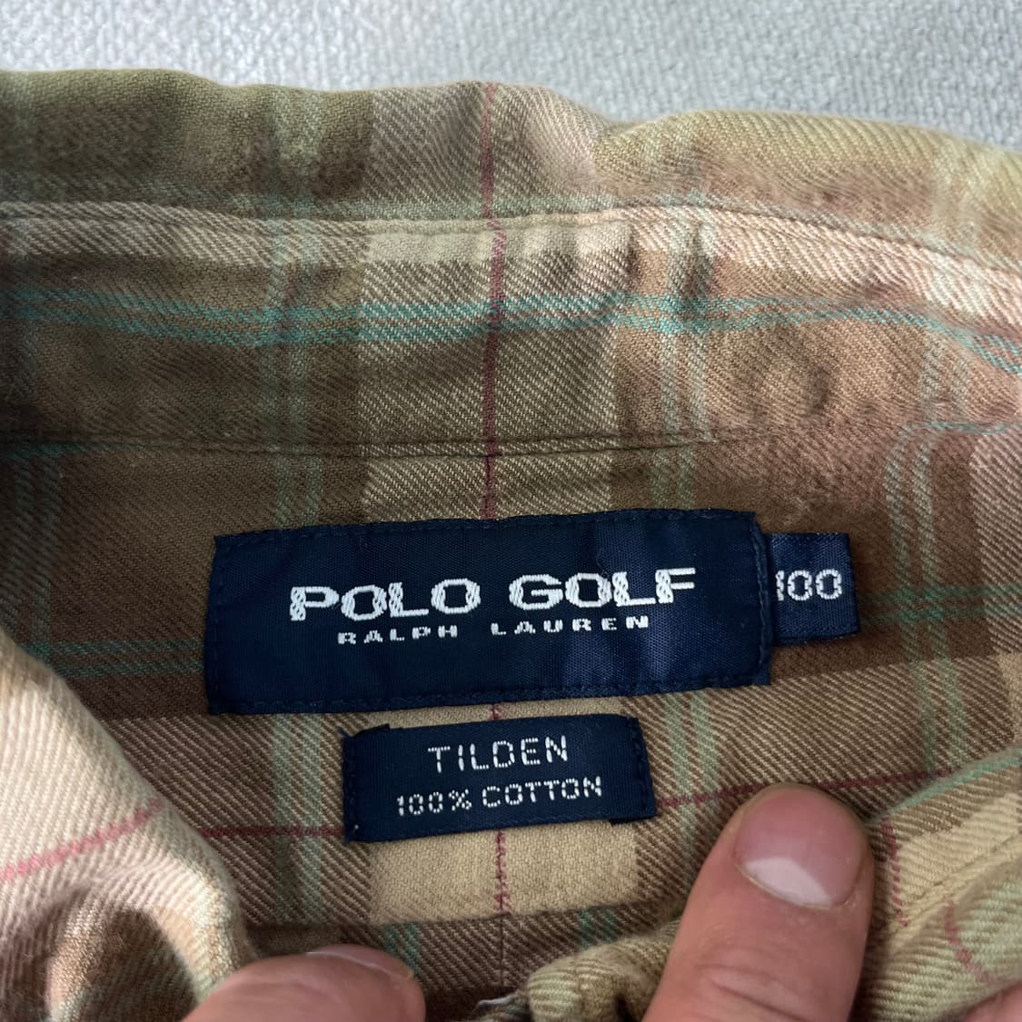 100 폴로랄프로렌 골프 빈티지 체크 셔츠 상품이미지4