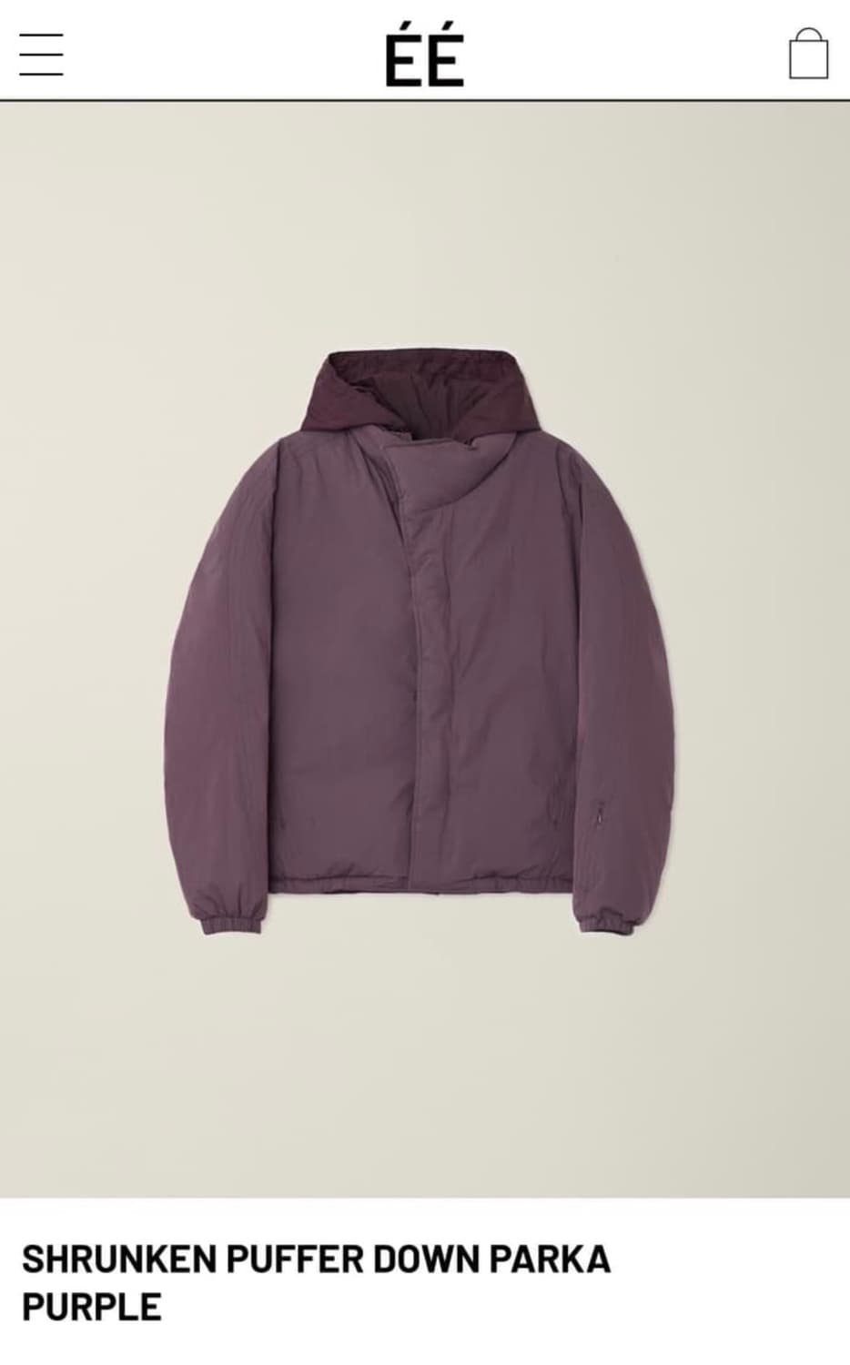 EE 누마레 퍼플 다운파카 패딩 XS 상품이미지1