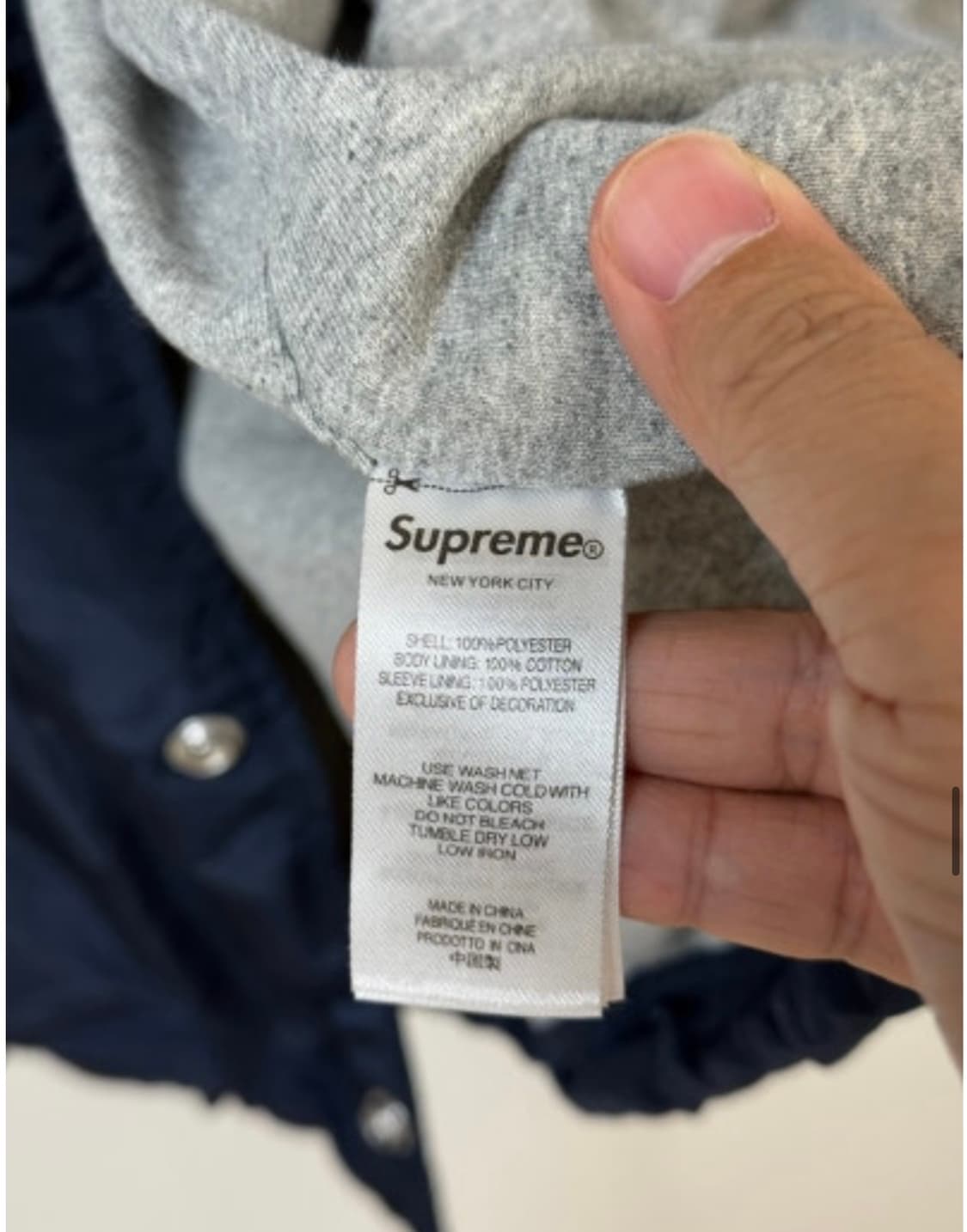 [S] 슈프림 NYC 코치 자켓 네이비 - 23FW 상품이미지7