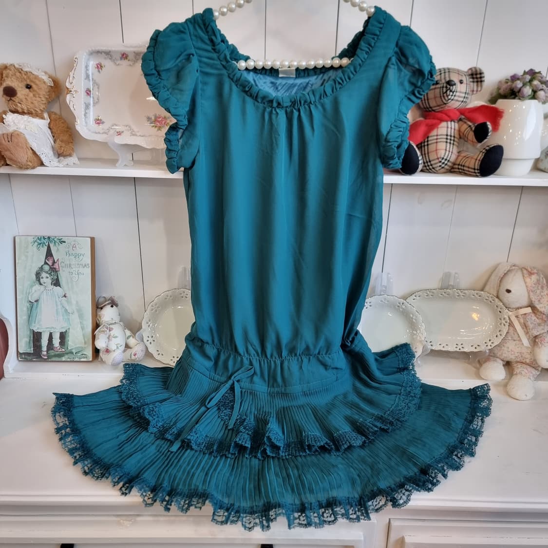 엑시즈팜(axes femme) 프릴소매 레이스 캉캉 원피스 상품이미지6