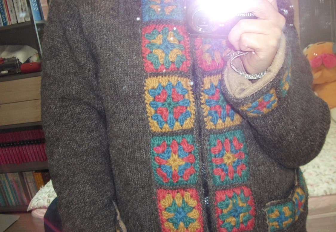 Titicaca 빈티지 모티브 니트 후드집업i 상품이미지4