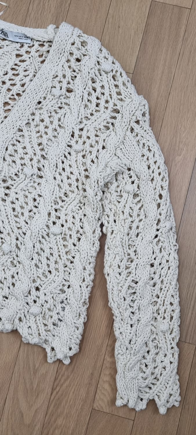 ZARA 자라 메쉬 면 가디건 M _ 여성 상품이미지5