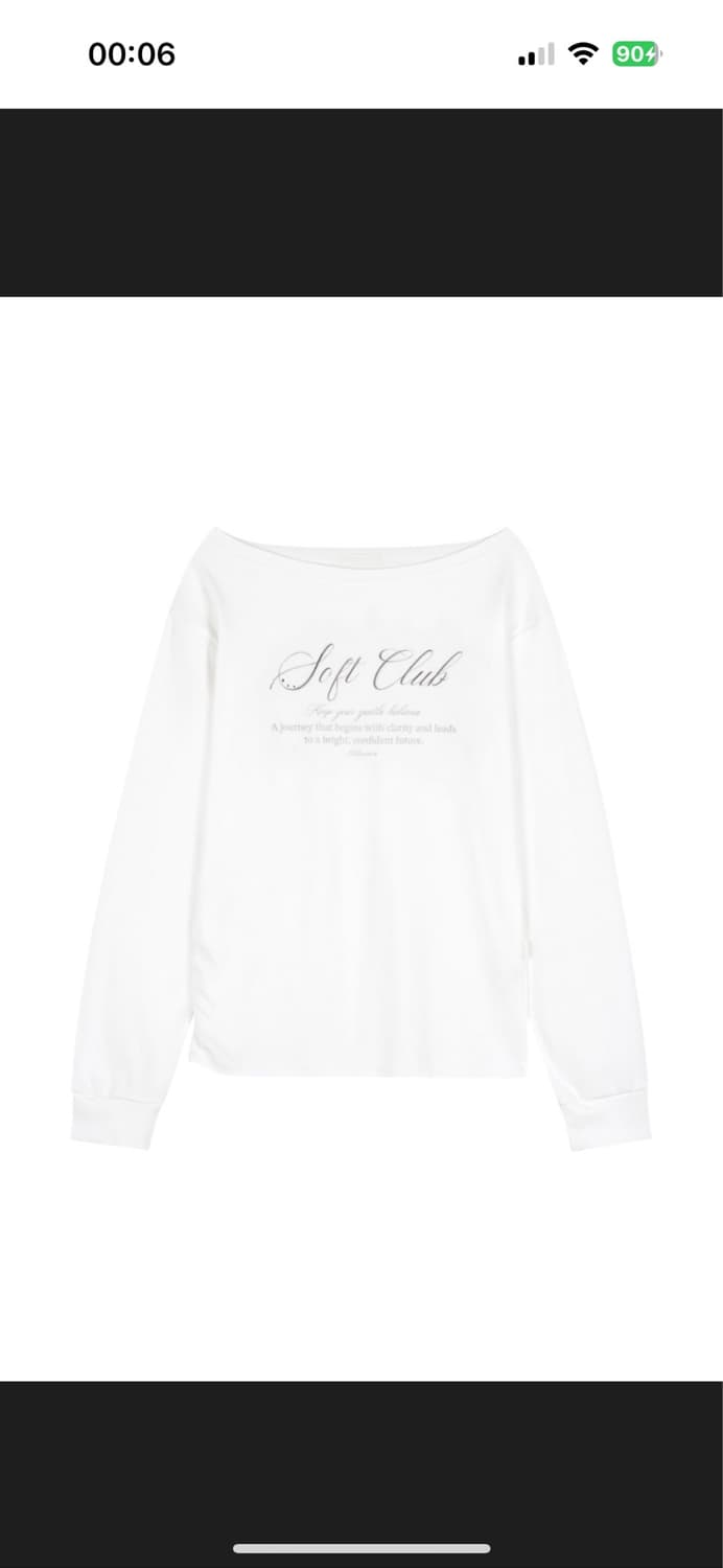클리시어 soft club 원오픈숄더 티 상품이미지1