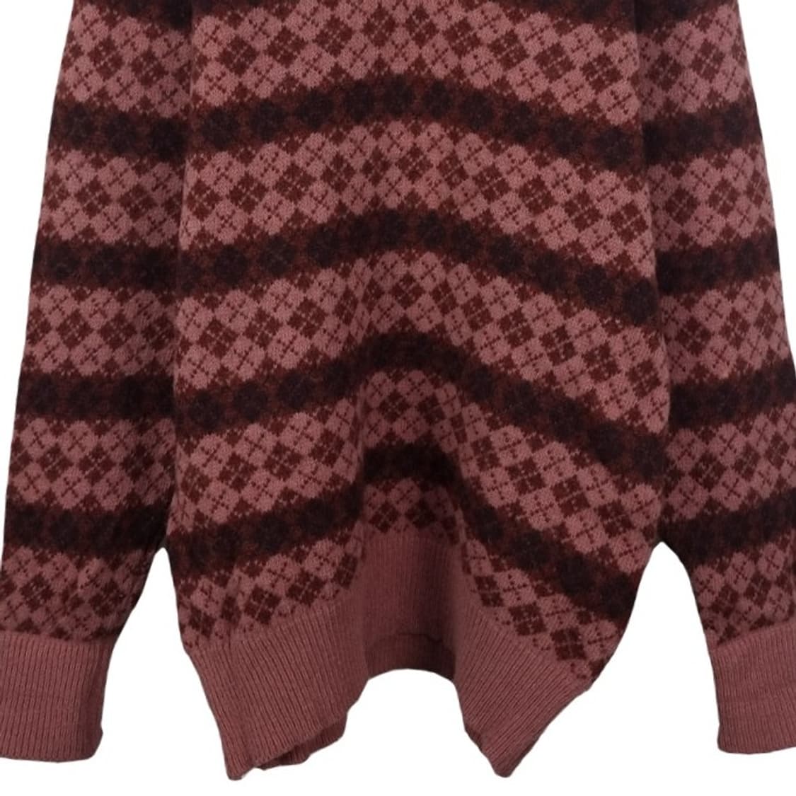 [헌트] 빈티지 패턴 오버핏 브이넥 니트 M18749 상품이미지5