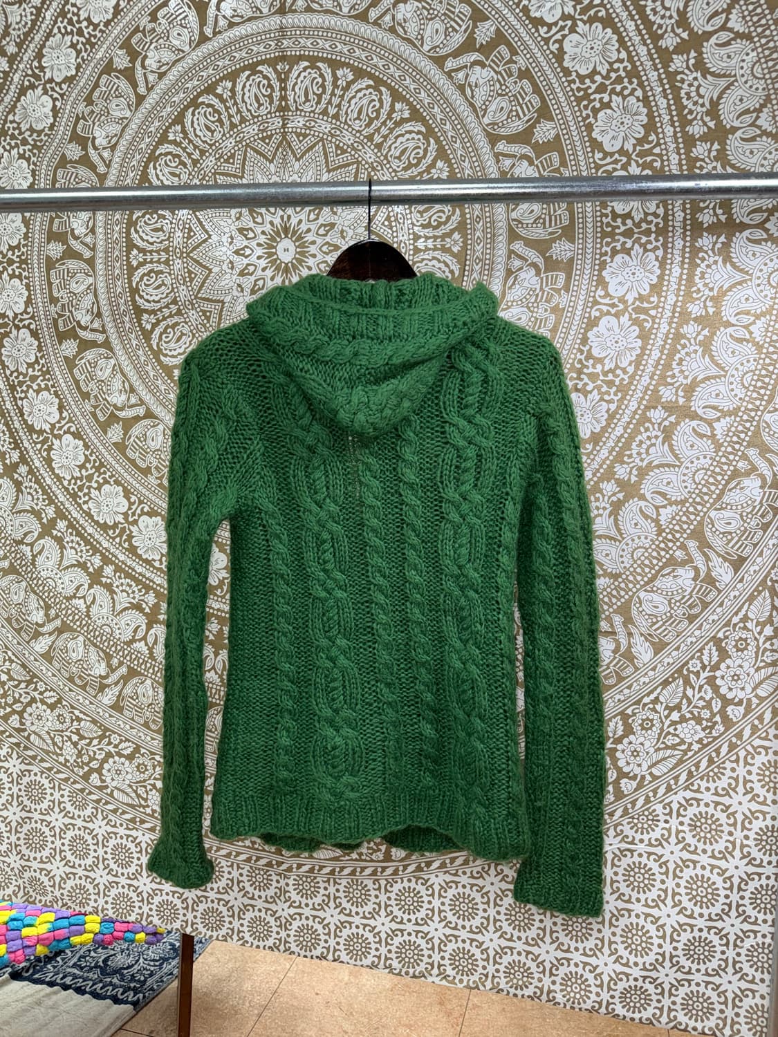 베네통 여성 케이블 떡볶이단추 니트 가디건  상품이미지6