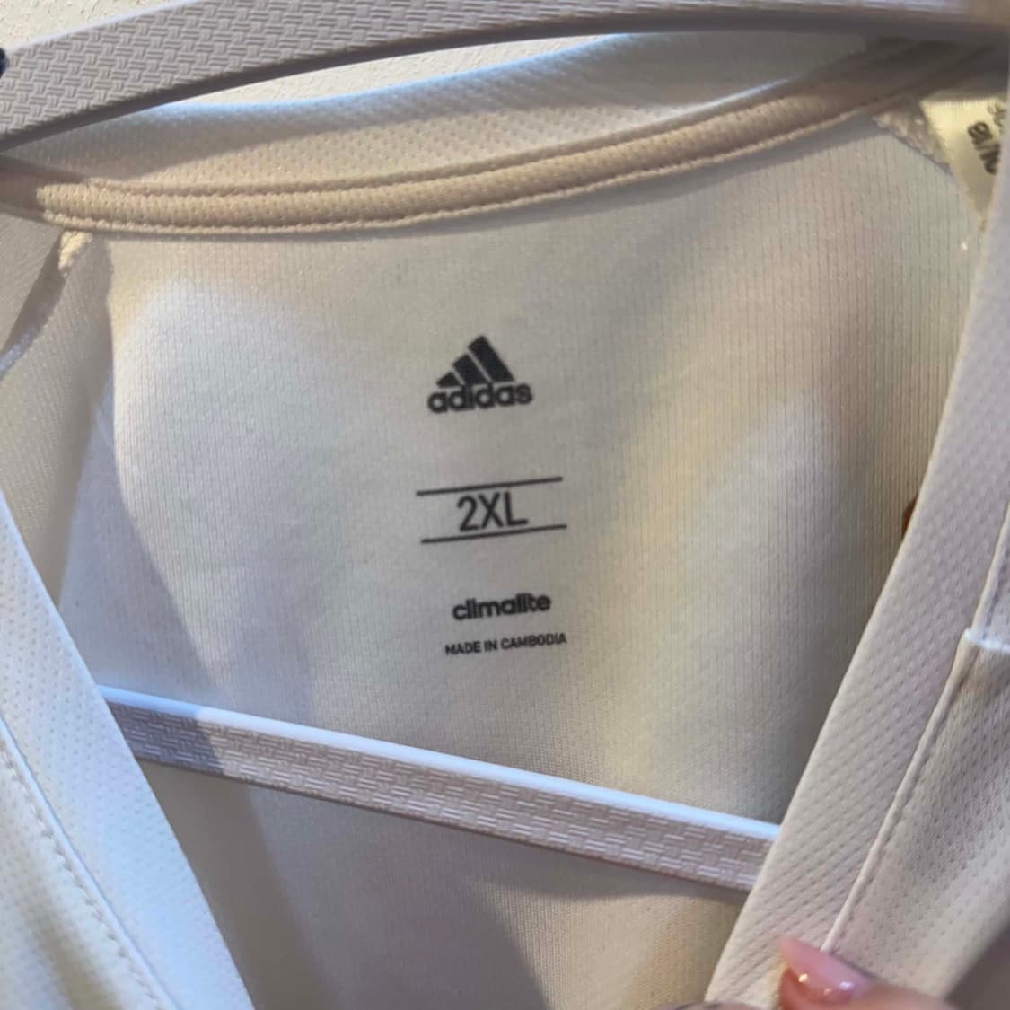 [2XL] 아디다스 빅로고 화이트 기능성 반팔 티셔츠 상품이미지4