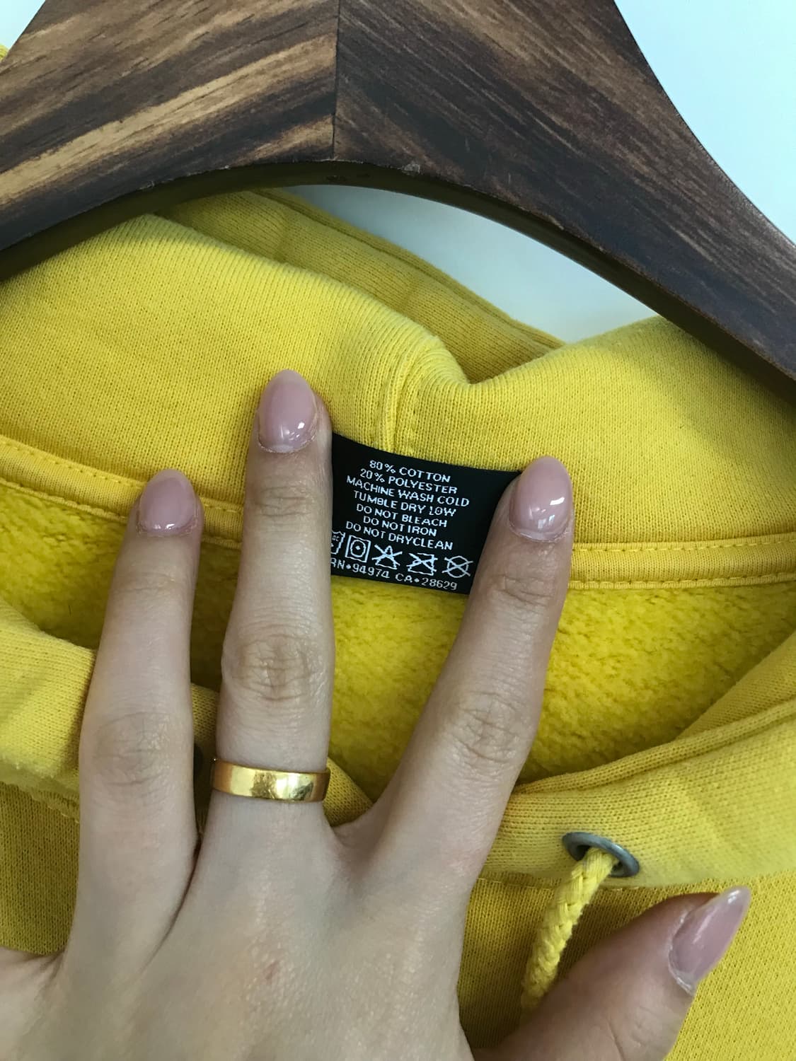 스투시 자수로고 머스타드 후드티 상품이미지9