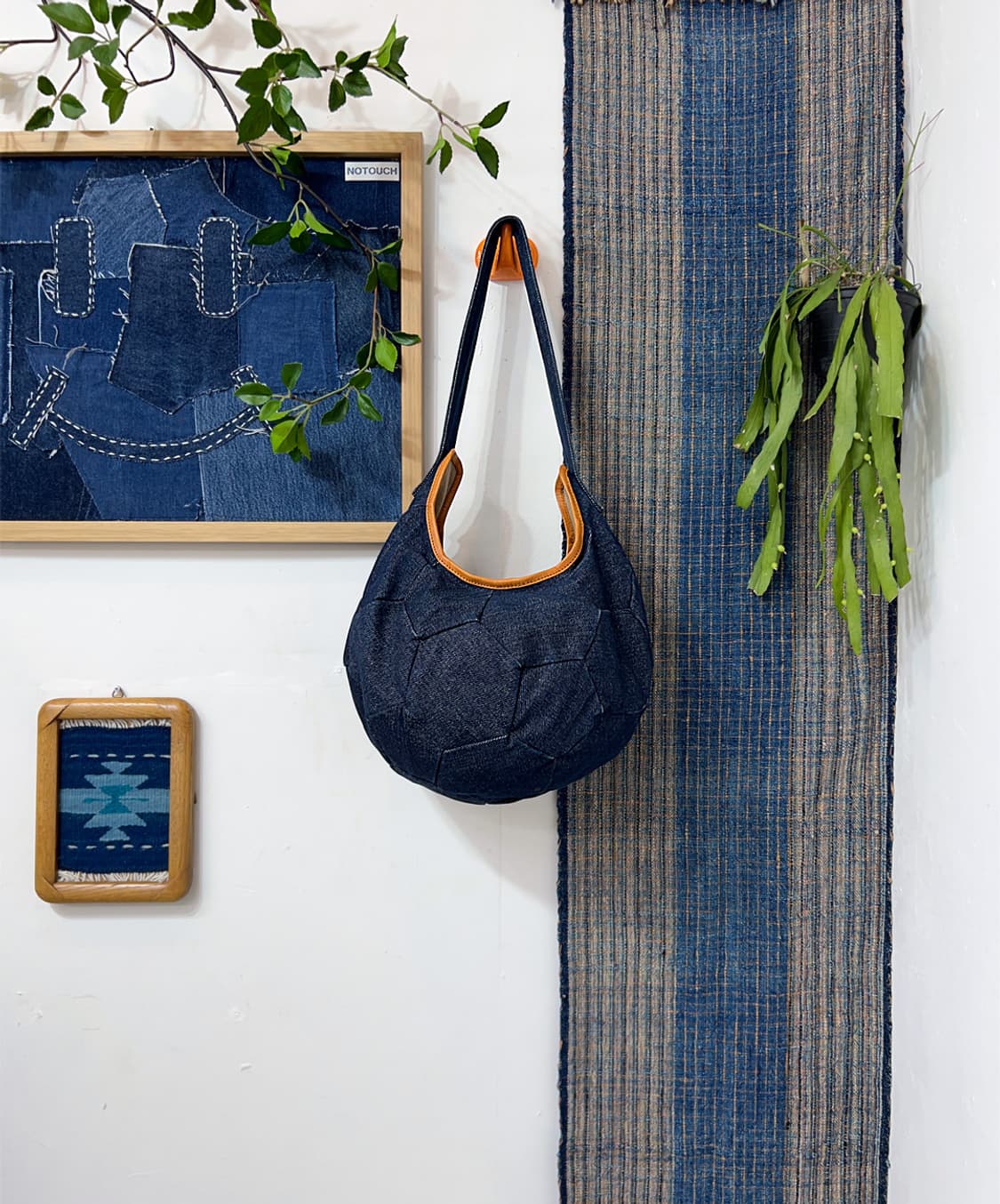 ANVAI  Patchwork Denim Ball Bag 상품이미지1