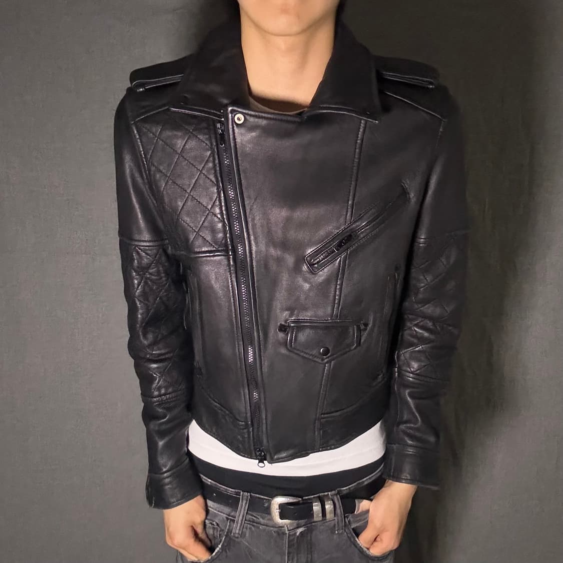 lamb skin leather jacket 상품이미지2