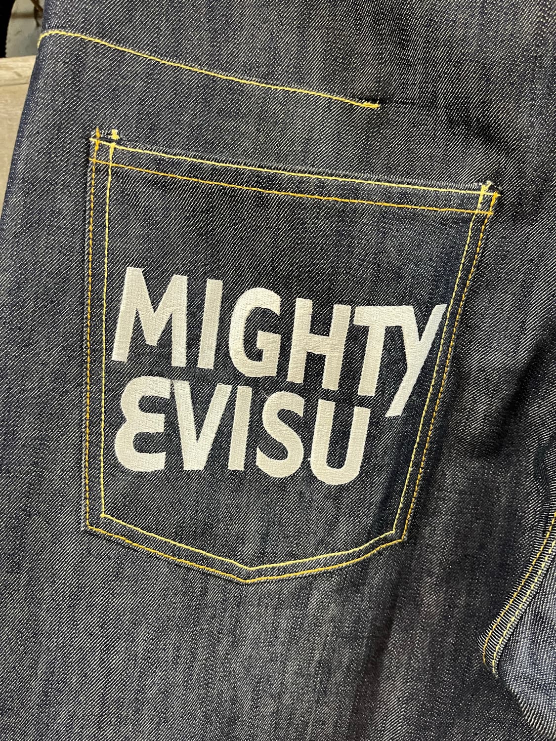 에비수 백프린팅 데님 팬츠 36  #csz1792 상품이미지6