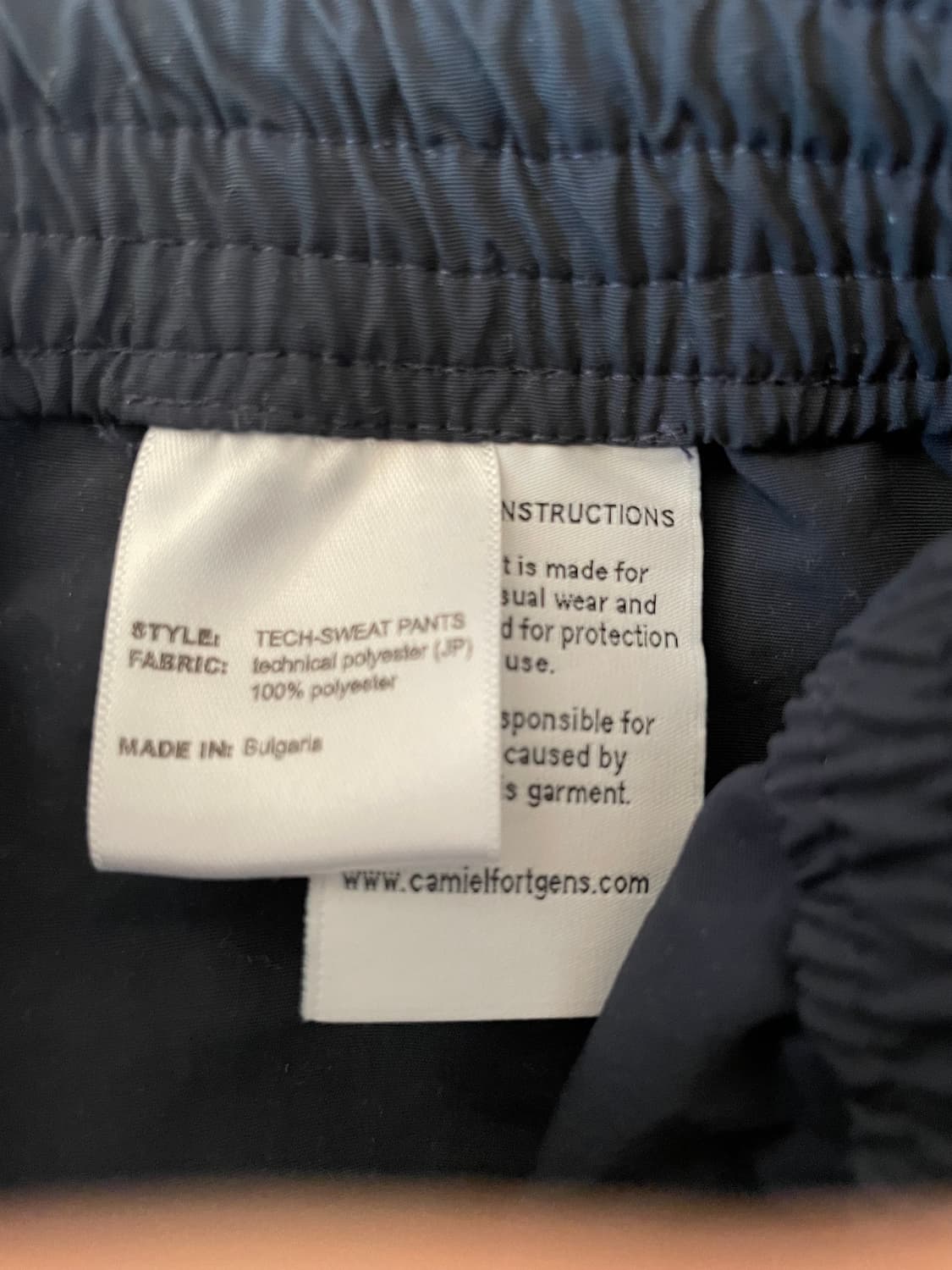 카미엘 포트젠스 팬츠 S 사이즈 네이비 상품이미지5