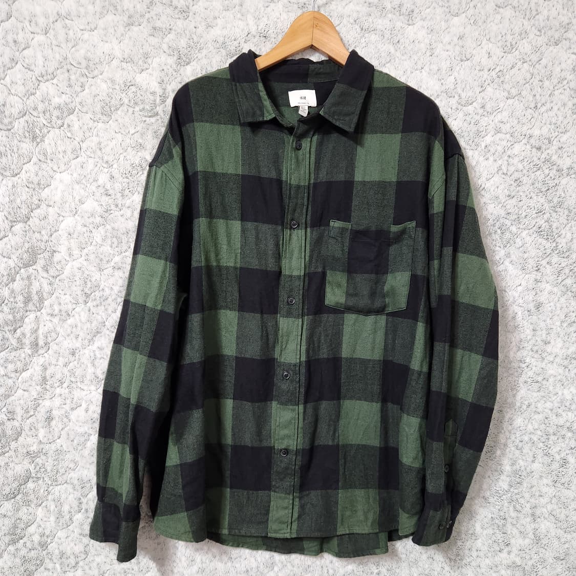 H741 [110] H&M 남성 체크 남방 상품이미지1