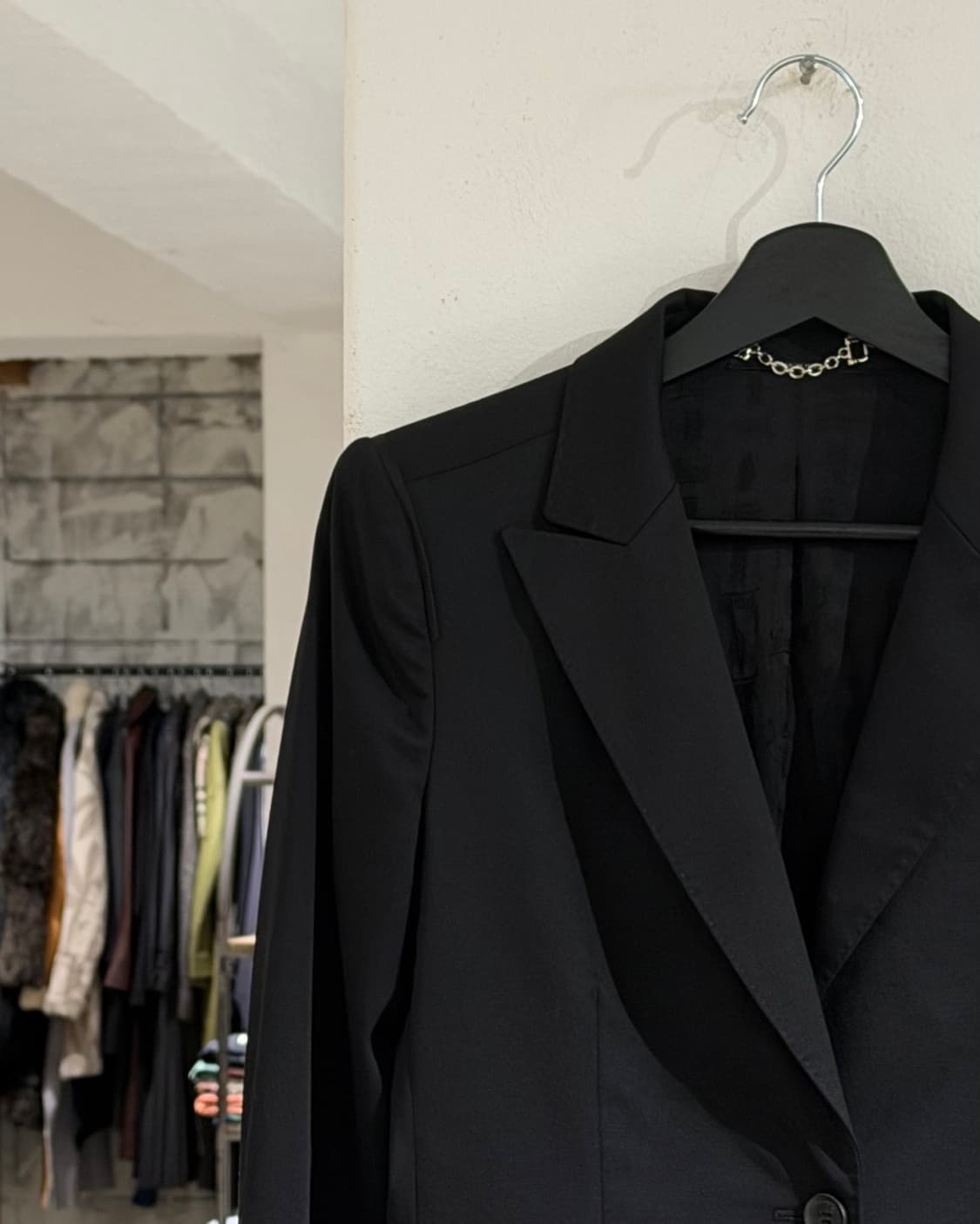 구찌 블랙 싱글 브레스티드 울 블랜드 블레이저 상품이미지2