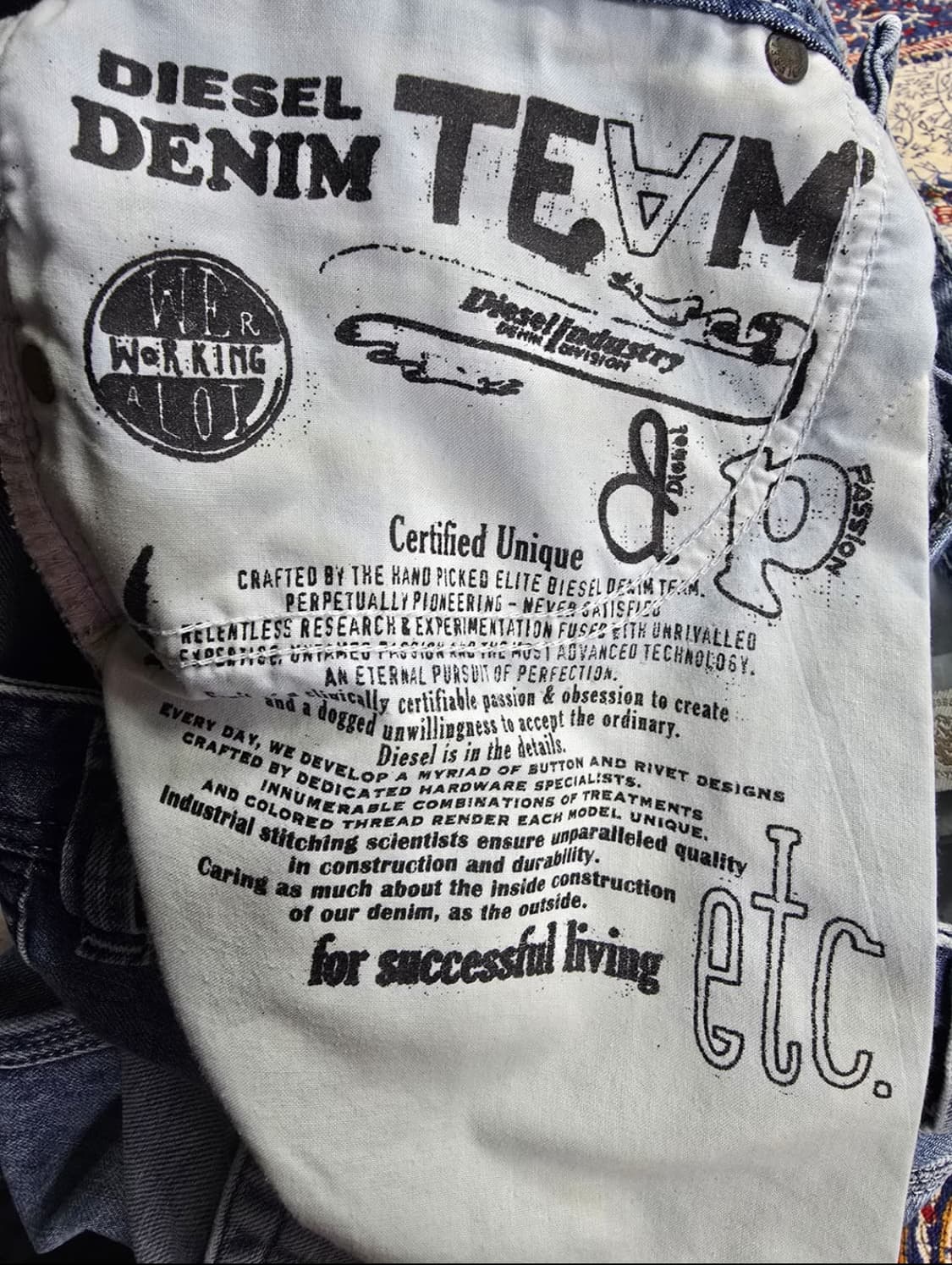 디젤 워싱 데님 청바지 상품이미지5