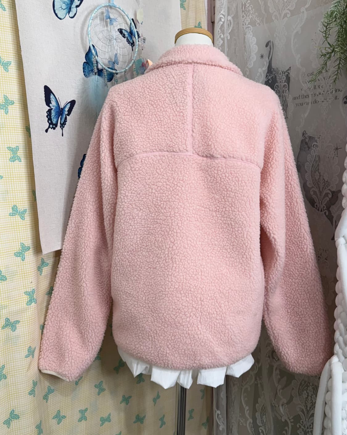 연핑크 플리스 집업 자켓 상품이미지7