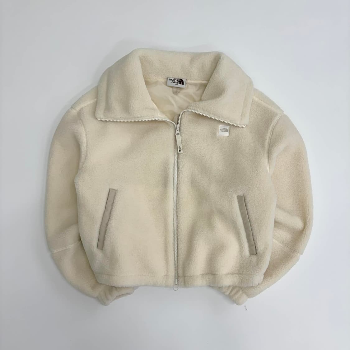 노스페이스 신형 화이트 라벨 크림 베이지 퍼피 걸즈 플리스 자켓(S) 상품이미지3