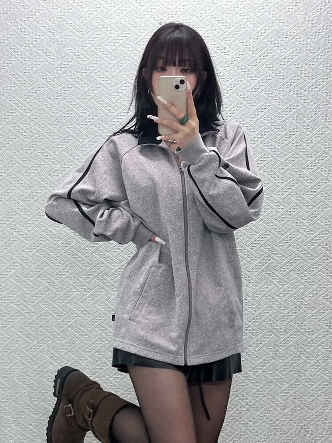 나이키 빈티지 캐주얼 스트릿 스톤패턴 져지 집업 105 C10978 상품이미지1