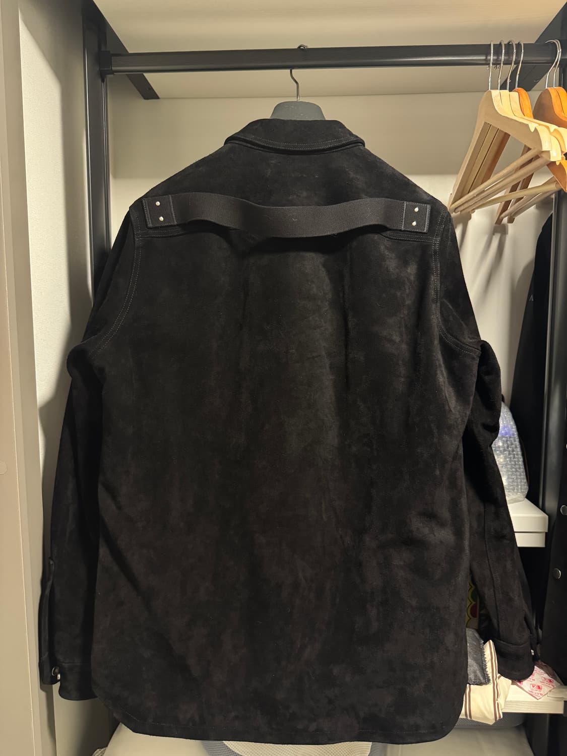 Rick Owens Suede Outershirt Black 50 상품이미지6