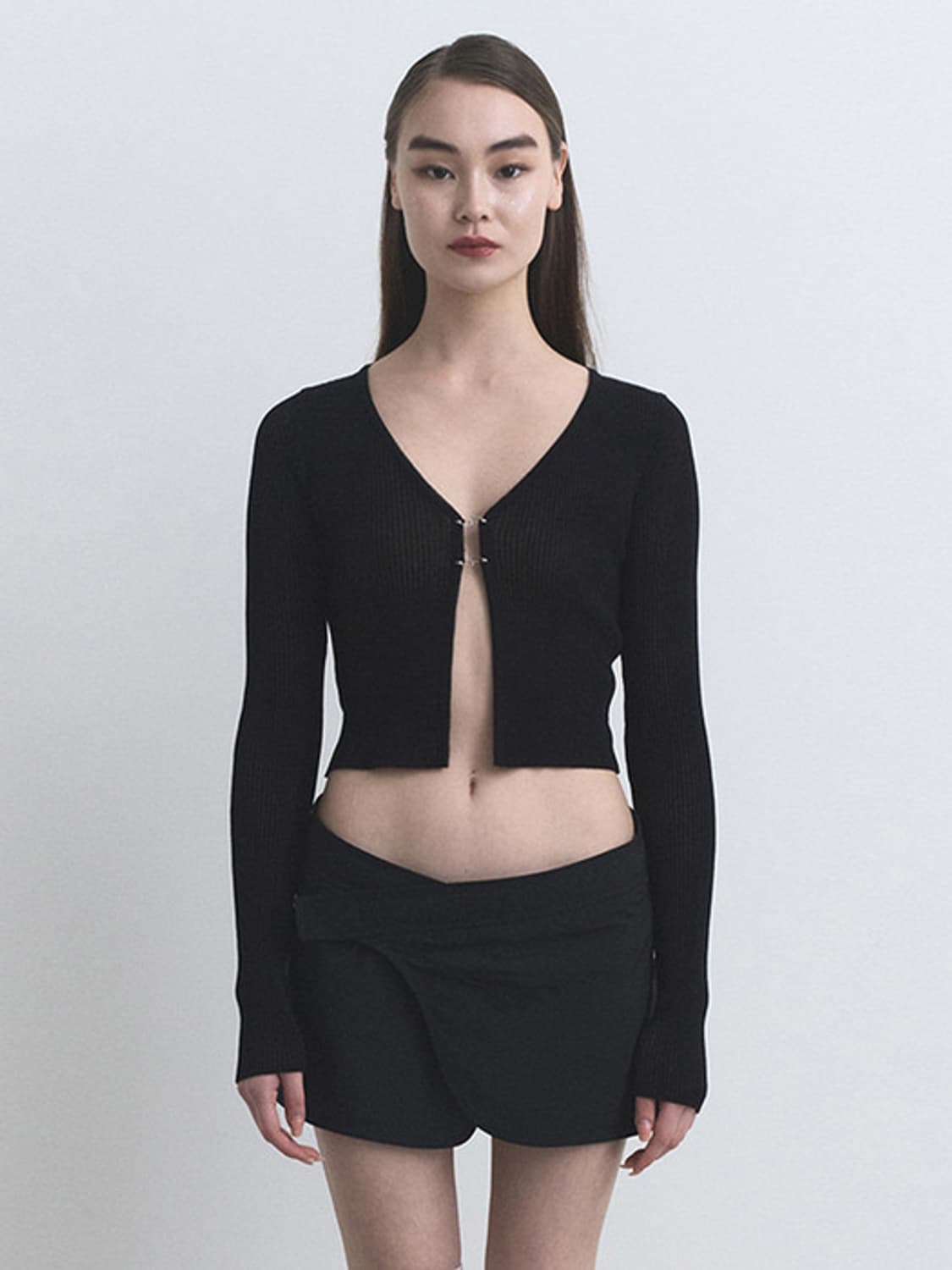 더포르타 로고 펜던트 가디건 상품이미지1