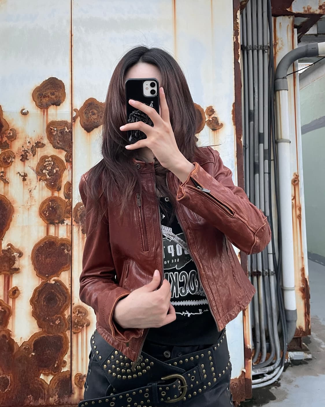 🎸딥 브라운 레더 자켓🎸 상품이미지3