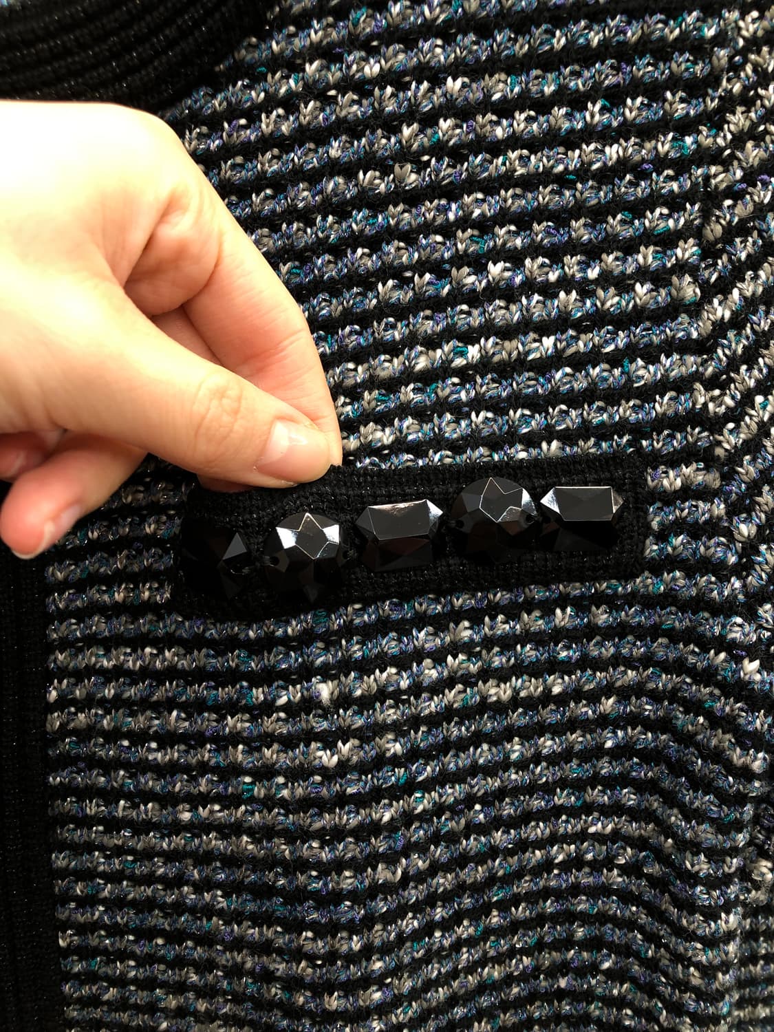 비즈포켓 트위드가디건 상품이미지2