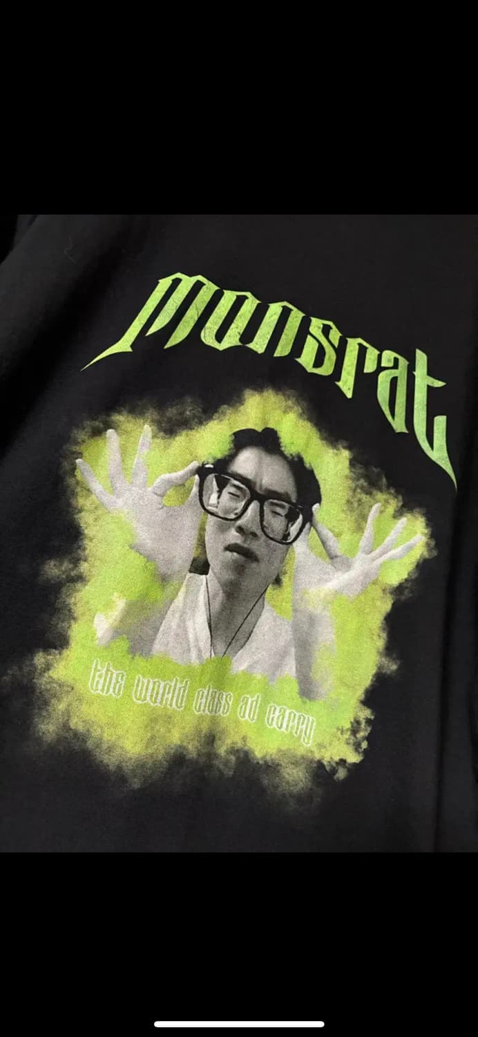 괴물쥐 100만 구독자 기념 MONSRAT 티셔츠 블랙 XL 상품이미지7