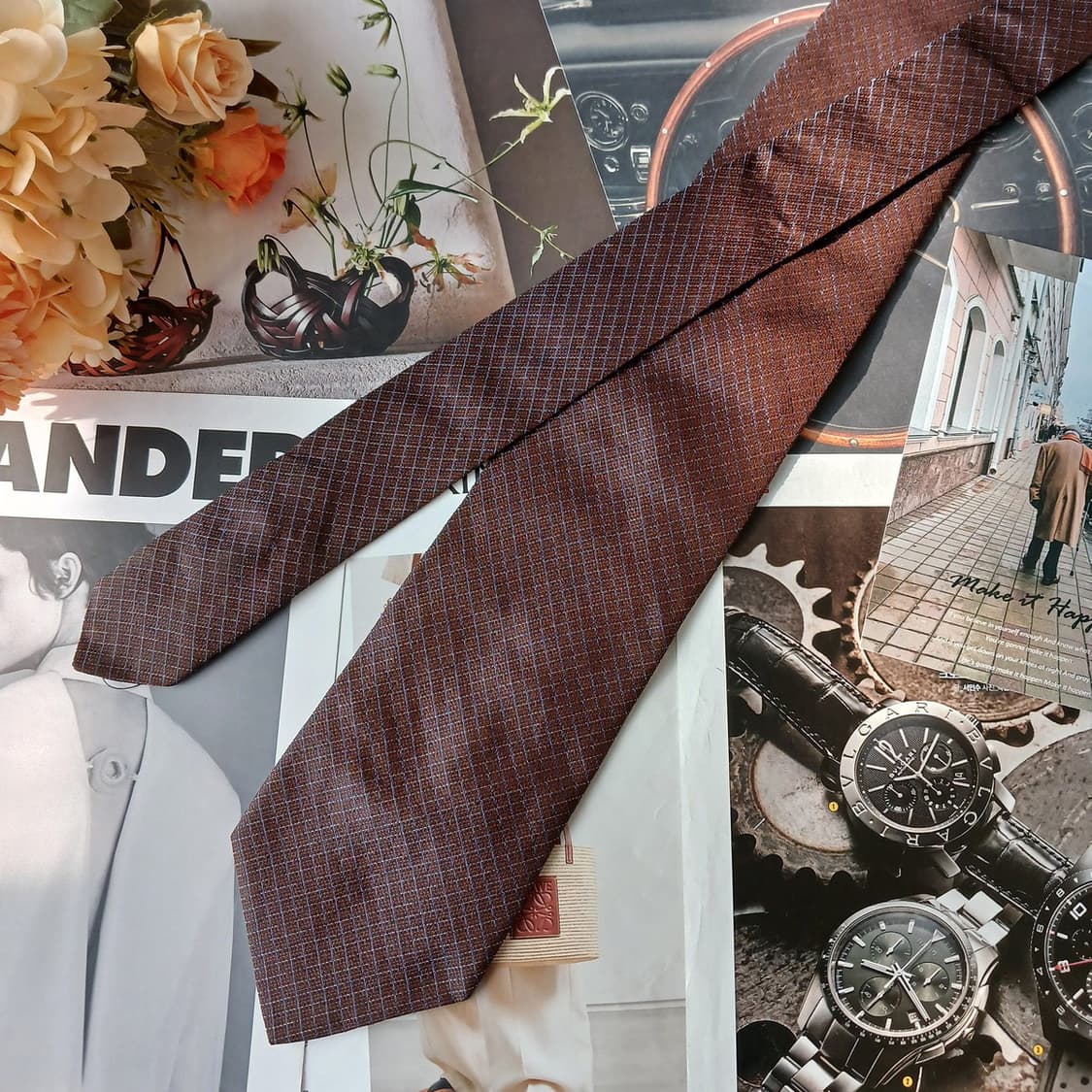 캘빈클라인 실크 미세 스트라이프 넥타이 9cm A+등급 A19746 상품이미지4