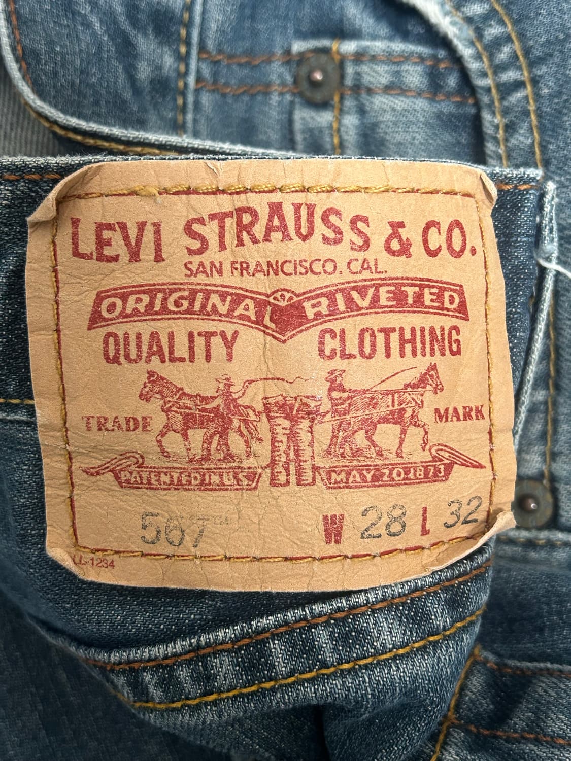 00s 리바이스 567 루즈 부츠컷 데님팬츠 상품이미지5