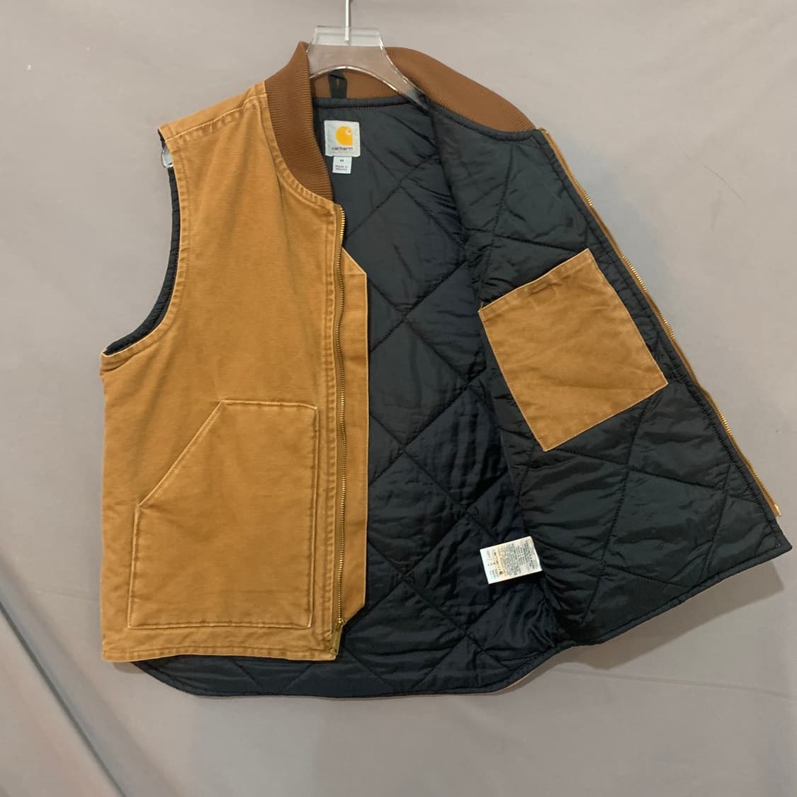 M CARHARTT 칼하트 V02 샌드스톤 덕 퀼팅 베스트 조끼 상품이미지3